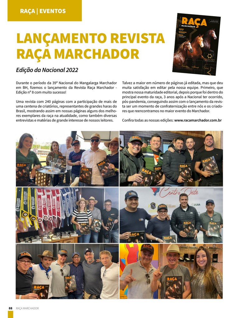 LANÇAMENTO REVISTA RAÇA MARCHADOR