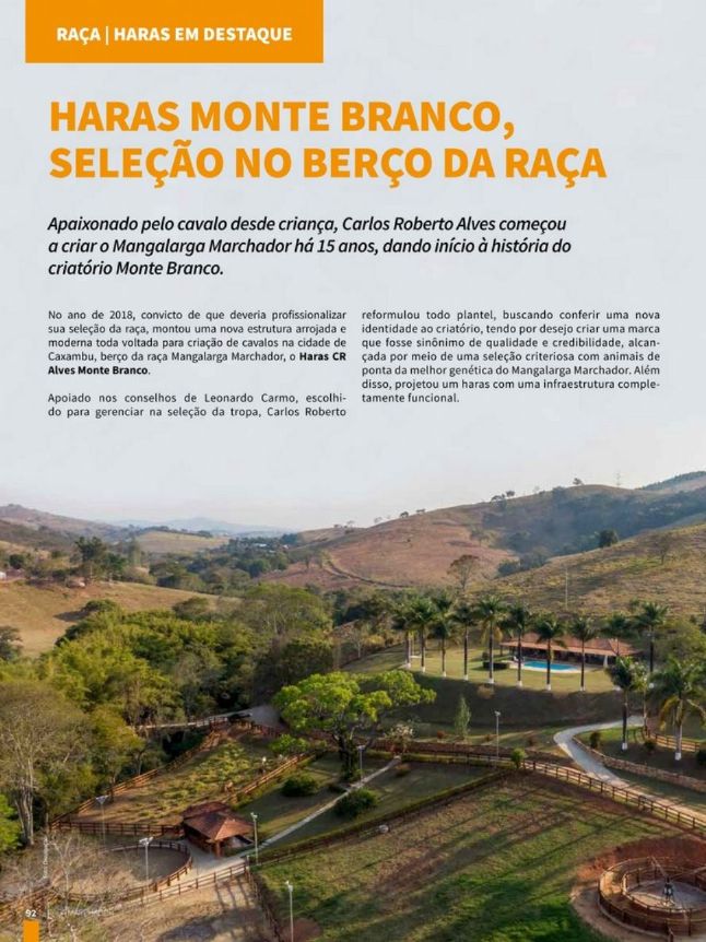 HARAS MONTE BRANCO, SELEÇÃO NO BERÇO DA RAÇA