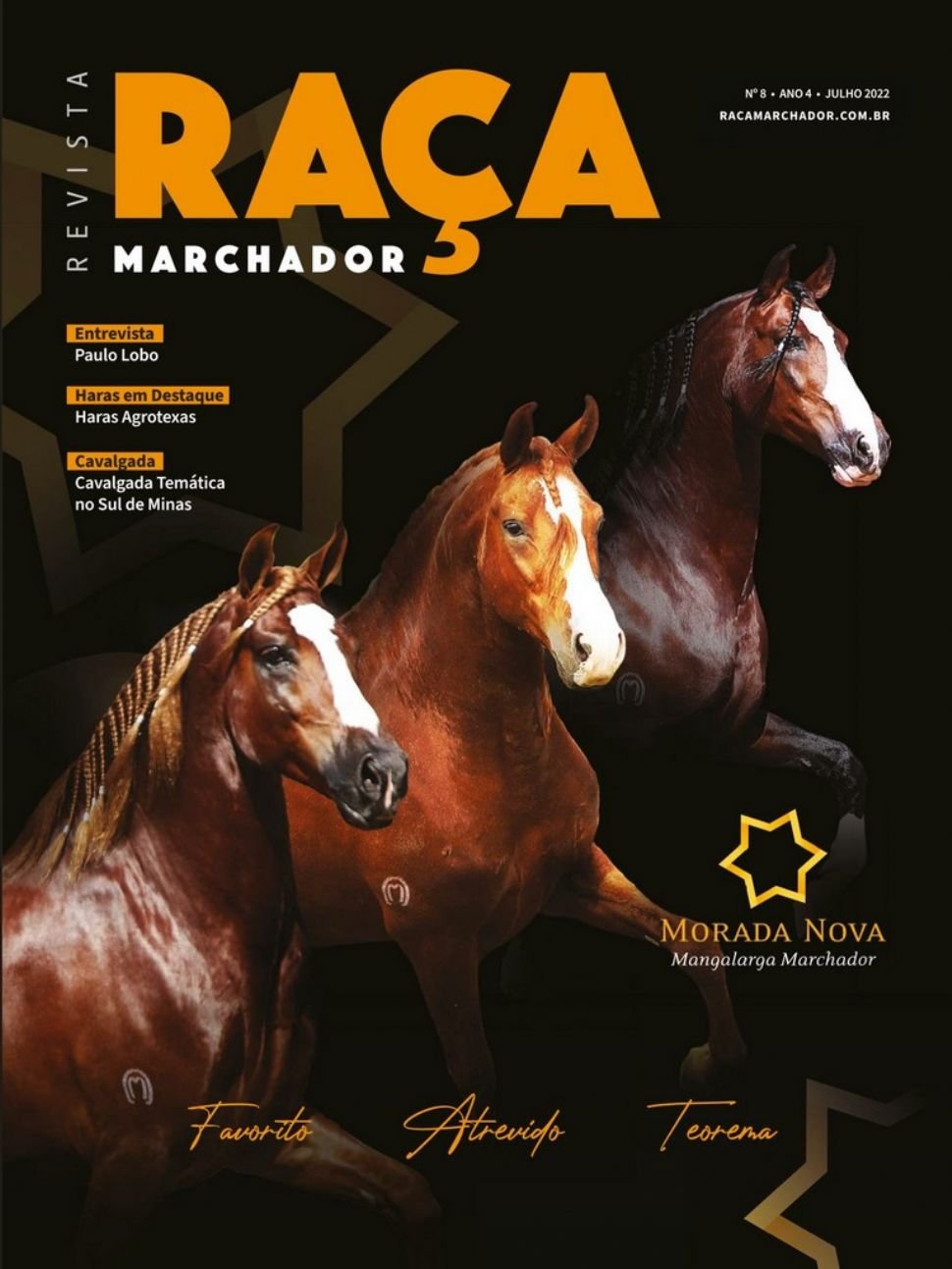 Capa da edição 8 da Revista Raça Marchador