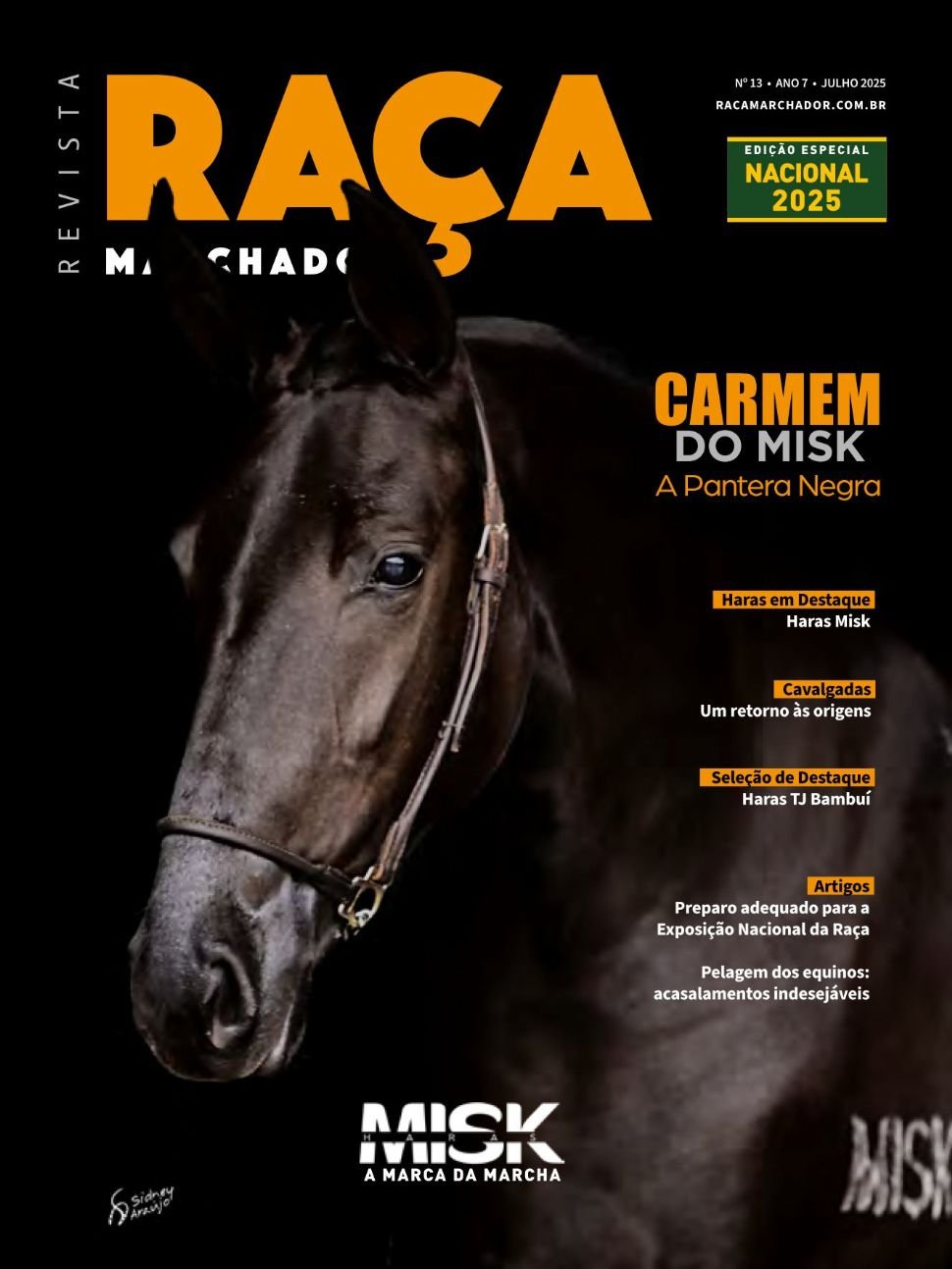 Capa da edição 13 da Revista Raça Marchador